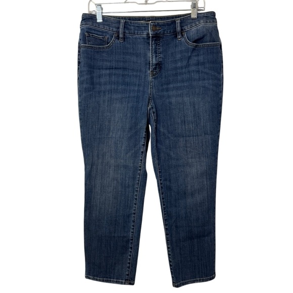 Chicos So Slimming Girlfriend Slim Leg Crop Jeans Womens Chicos 1.5P US 10P - Picture 1 of 12